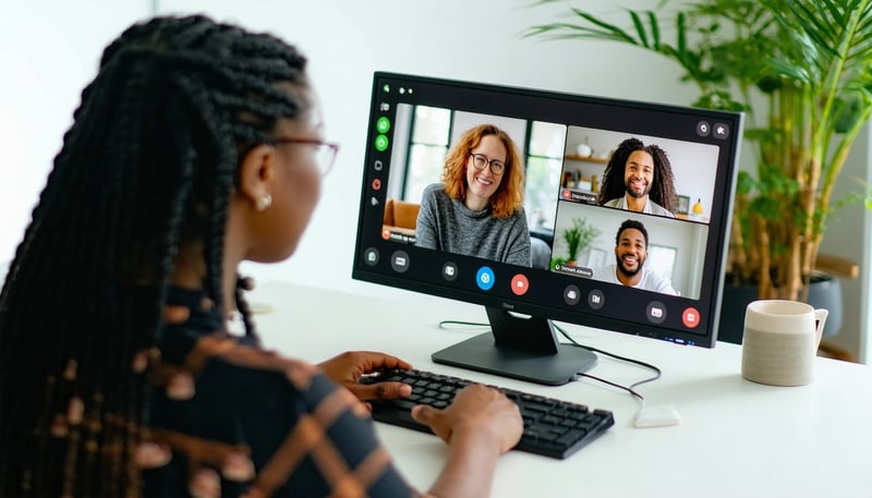 Therapist and client having an online therapy session through MindRecess platform Therapist and client having an online therapy session through MindRecess platform